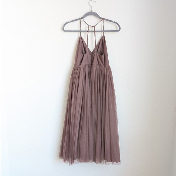 ASOS Pinny Extreme Tulle Mesh A-line Purple Midi Sleeveless Dress, size 6 - Picture 2 of 12